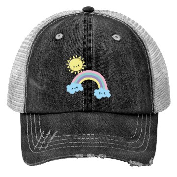 Discover Rainbow sun Trucker Hats