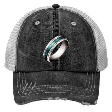 Discover Silver Ring With Green Inlay Jewelry Trucker Hats