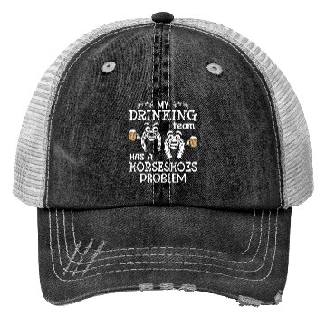 Discover Drinking Team Horseshoe Pitching Trucker Hats