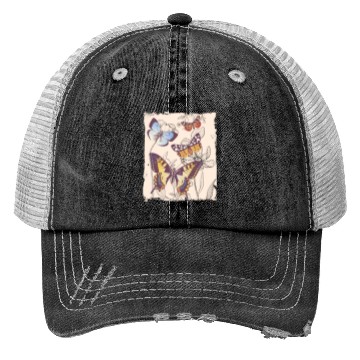 Discover Butterfly Cotaggecore Naturecore Trucker Hats