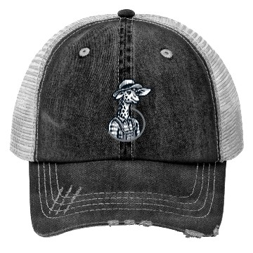 Discover Cute Giraffe Farmer Trucker Hats