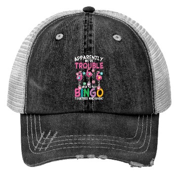 Discover Bingo Game Night Flamingo Trucker Hats
