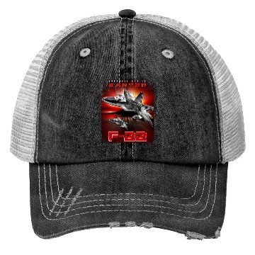 Discover F-22 Raptor Fighterjet Us Air Force Warbird Trucker Hats