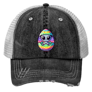 Discover Alien Easter Egg Hatching: Colorful Surprise Trucker Hats