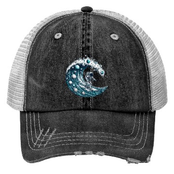 Discover Surfing Astronaut Trucker Hats