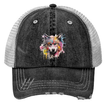 Discover Grafitti Wolf Trucker Hats