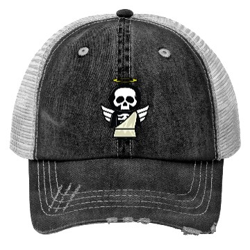 Discover Funny angel skull halloween costume Trucker Hats