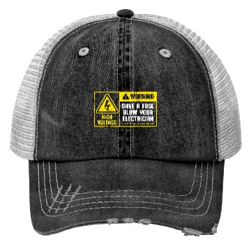 Discover Lineman Retro Vintage Electrician Save A Fuse Trucker Hats