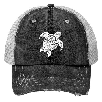 Discover Vintage Abstract Wild Tattoo Turtle Trucker Hats