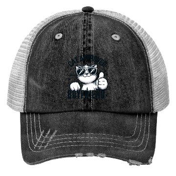 Discover Cat Approved Boyfriend Graphic Trucker Hats