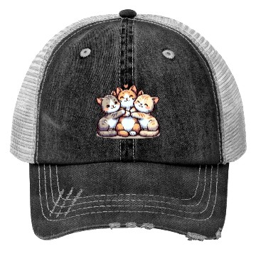 Discover Fluffy Cat Cuddles Trucker Hats