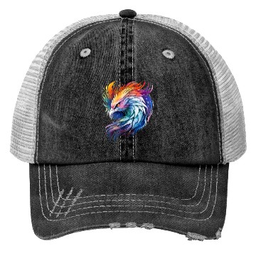 Discover Cool Colorful Watercolor Phoenix Trucker Hats