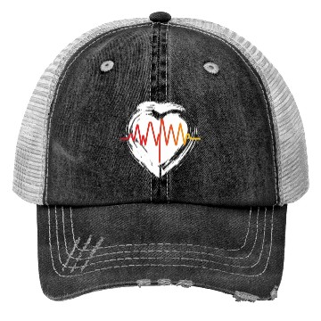 Discover Valentine's day heartbeat Trucker Hats