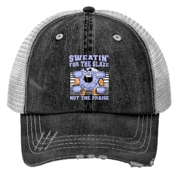 Discover Fitness Donut Funny Donut Gym Trucker Hats