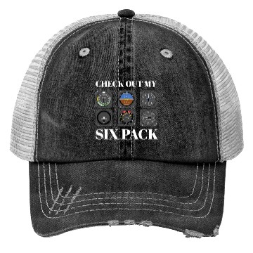 Discover Funny Pilot Six Pack Aviation Flight Simulation Trucker Hats