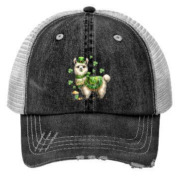 Discover Irish LLama St Patrick Day Trucker Hats