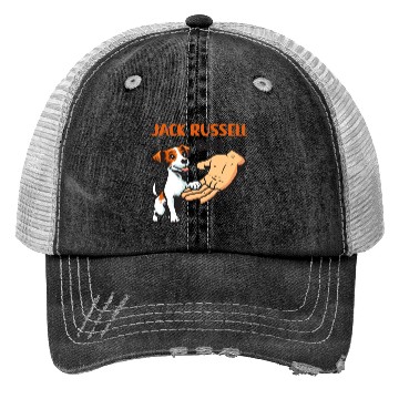 Discover Jack Russell Terrier Dad Typography Trucker Hats