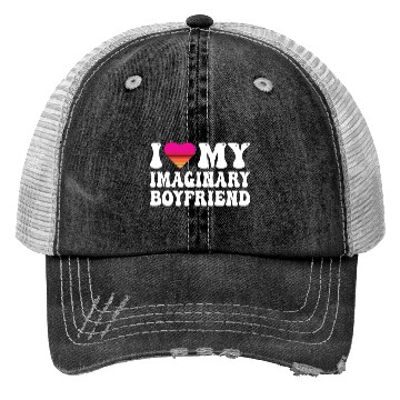 Discover I Heart My Imaginary Bf Boyfriend I Love My Bf Trucker Hats