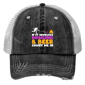 Discover Beer Bowling Lover Trucker Hats
