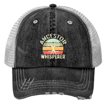 Discover Ancestor Whisperer Librarian or Historian Gift Trucker Hats