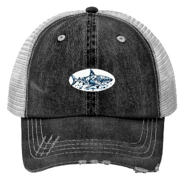Discover Pebble Predator - The Majestic Shark Trucker Hats