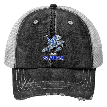 Discover Saab 37 Viggen Swedish Multi Combat Aircraft Trucker Hats