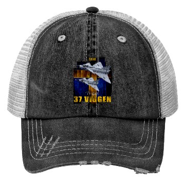 Discover Saab 37 Viggen Swedish Multi Combat Aircraft Trucker Hats