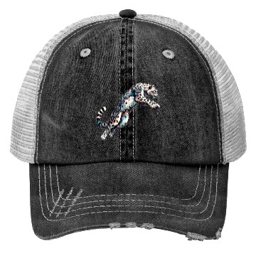 Discover Snow Leopard Leopard White Leopard Trucker Hats