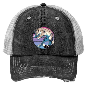 Discover Snow Leopard Leopard White Leopard Trucker Hats