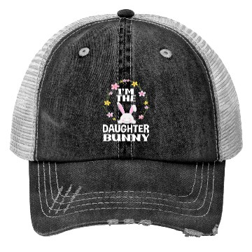Discover I Am Daughter Easter Bunny Flower Wreath Easter Trucker Hats