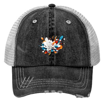 Discover Abstract flower Trucker Hats