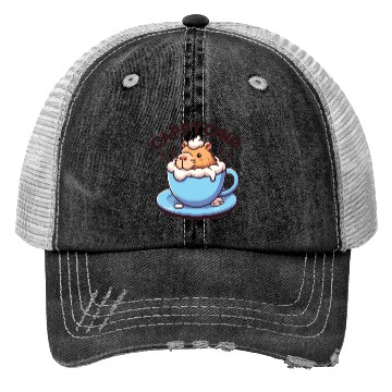 Discover Cappyccino Capybara Coffee Cappuccino Trucker Hats