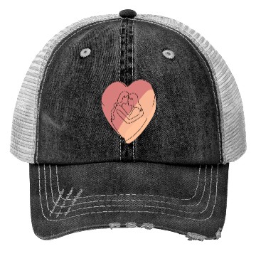 Discover Lesbian Couple in Heart Trucker Hats