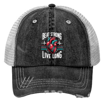 Discover Healthy Heart Beat February Cardiac Awareness Trucker Hats