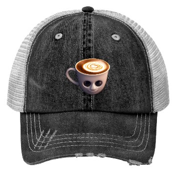 Discover Creepy Coffee Cup Trucker Hats