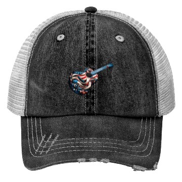 Discover Retro Style Guitar for Guitarists Trucker Hats