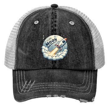 Discover To The Moon Trucker Hats