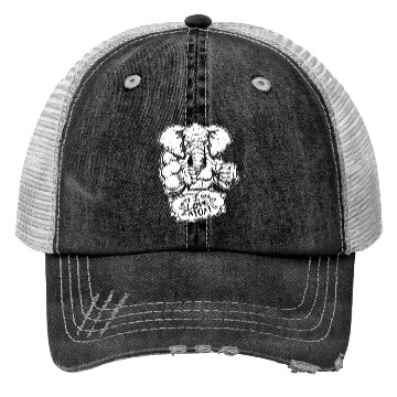 Discover Elephant I Love Mom Trucker Hats