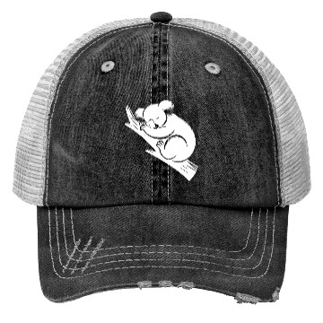 Discover Sleeping Koala On A Branch Trucker Hats