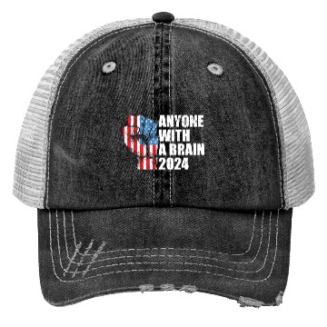 Discover 2024 Brain Vote Democracy Anti-Trump Trucker Hats