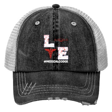 Discover Medical Coder Valentine's Day Design Trucker Hats