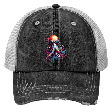 Discover octopus colored unique design Trucker Hats
