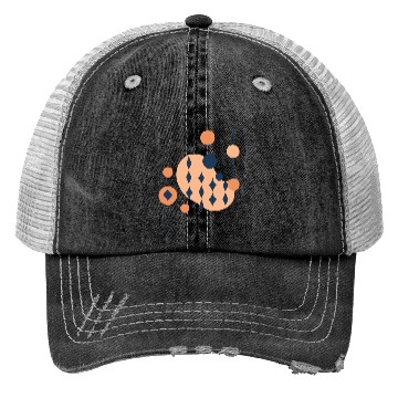 Discover Geometric Circles, Triangles, Lines Vector Design Trucker Hats