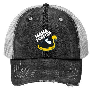 Discover Penguin Mama Flightless Bird Lover Mother's Day Mo Trucker Hats