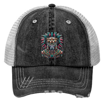 Discover Aztec Jaguar Warrior Aztec Culture Indigenous Trucker Hats