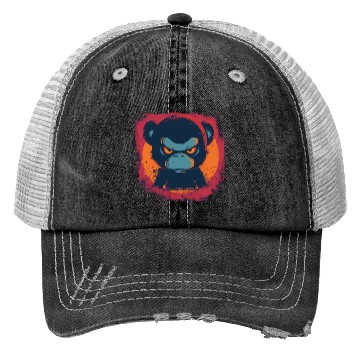 Discover Angry Monkey Trucker Hats