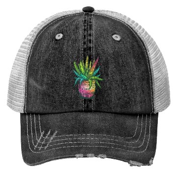 Discover Psychedelic Aloe Vera Succulent Plant Gardener Trucker Hats