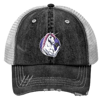 Discover Unicorn Gym Fitness Trucker Hats