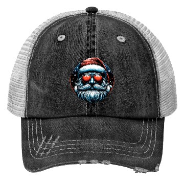 Discover Modern Santa Claus Cyber Punk design Funny Gift Trucker Hats