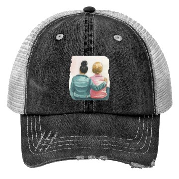 Discover Watercolor Lesbian Couple Trucker Hats
